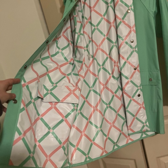 Vintage 1980s Fully Reversible Raincoat PVC - Picture 3 of 4